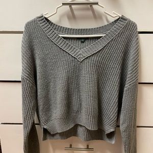 Grey crop sweater